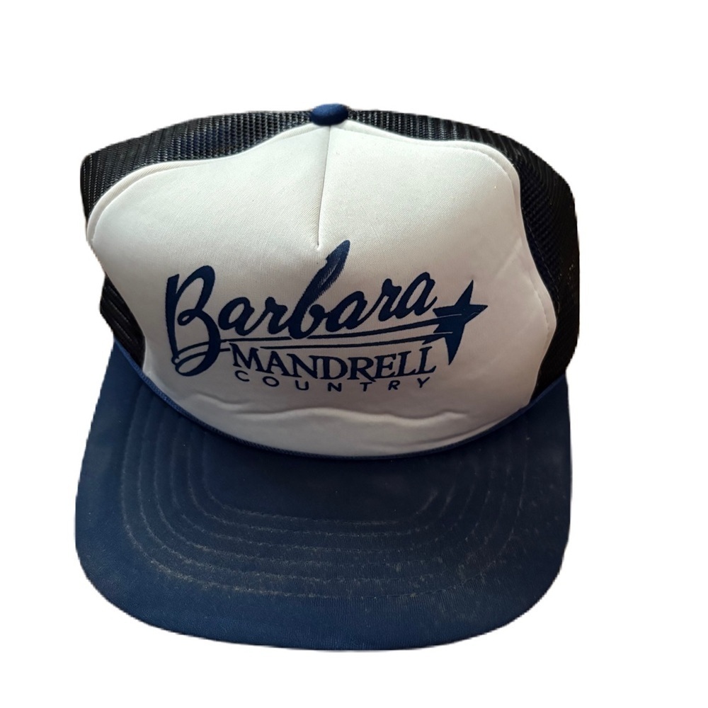 Vintage Barbara Mandrell Country Music Singer Hat Cap Blue Mesh Snapback Mesh